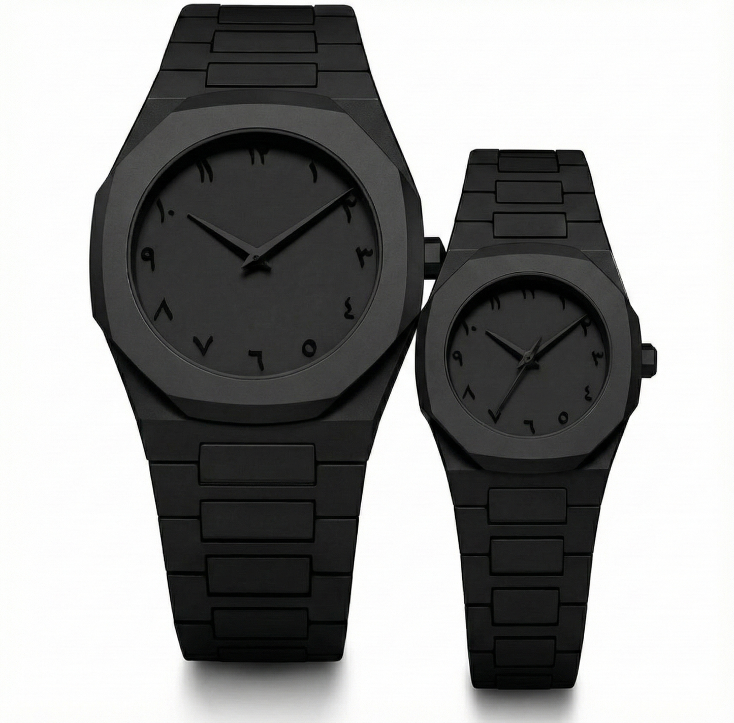 2 Pcs Black Aura Couple watch